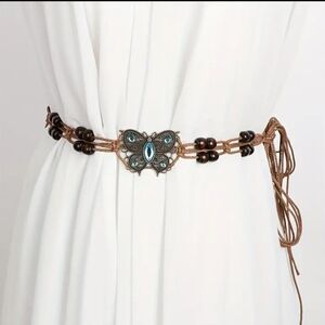 Boho Butterfly Flower Wax Rope Waistband